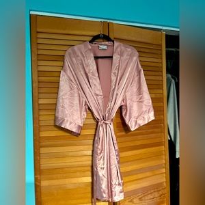 Pink Satin Robe
